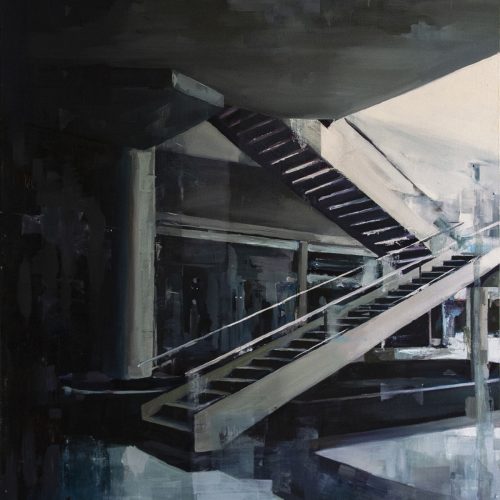 5ee086811d046629423bd867_A Public Space, 24x48'', Oil on Masonite, 2019 resize